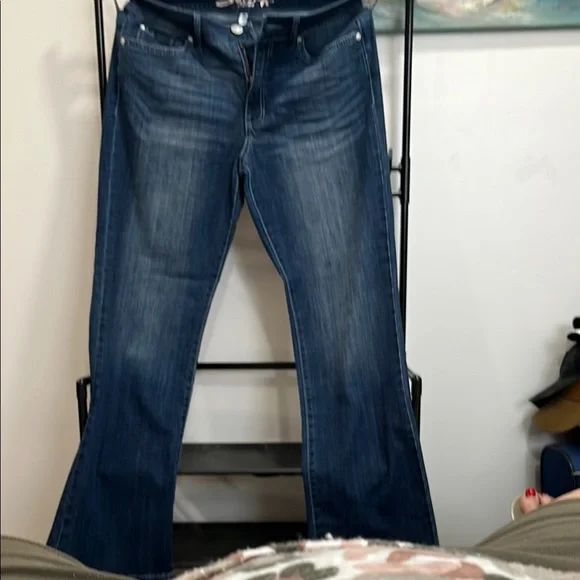 Seven7 Dark Blue Flare Jeans - Picture 1 of 4